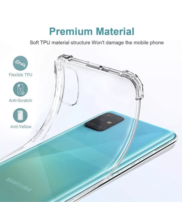 For Samsung Galaxy A71 2019 Clear Case ShockProof Thick TPU Slim Silicone Cover