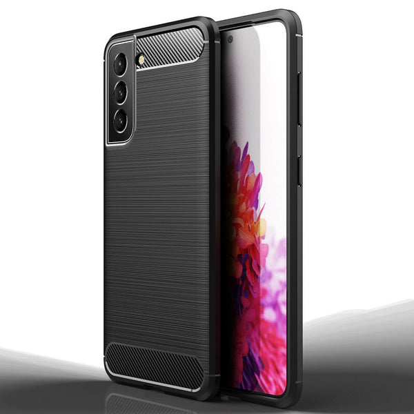 For Galaxy S22 5G S22+ S22 Ultra Carbon Fiber Shockproof Case Gel Silicone Cover