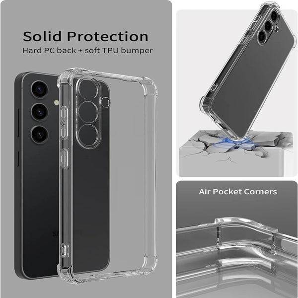 Clear Case For Galaxy S24 Ultra Plus Shockproof  Bumper Thick TPU Silicone Cover