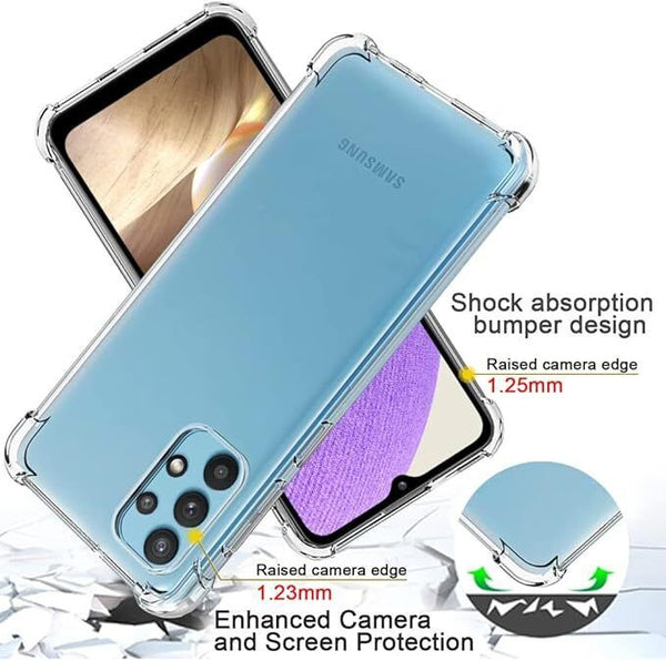For Samsung Galaxy A32 5G Clear Case ShockProof Thick TPU Silicone Slim Cover