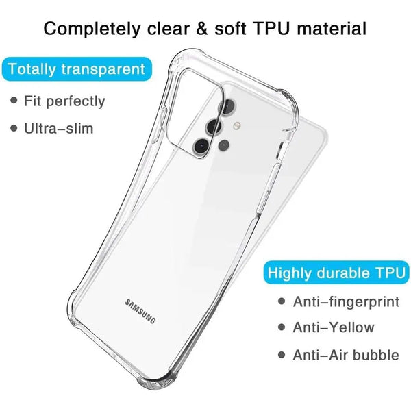 For Samsung Galaxy A32 5G Clear Case ShockProof Thick TPU Silicone Slim Cover