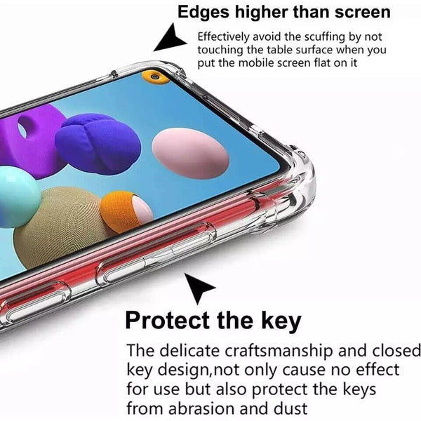 Case For Samsung Galaxy A21s 2020 Thick Clear ShockProof TPU Silicone Cover