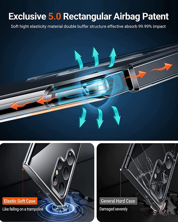 For Samsung Galaxy S22 Ultra Shockproof Case Bumper Slim Thin Clear Slim Cover