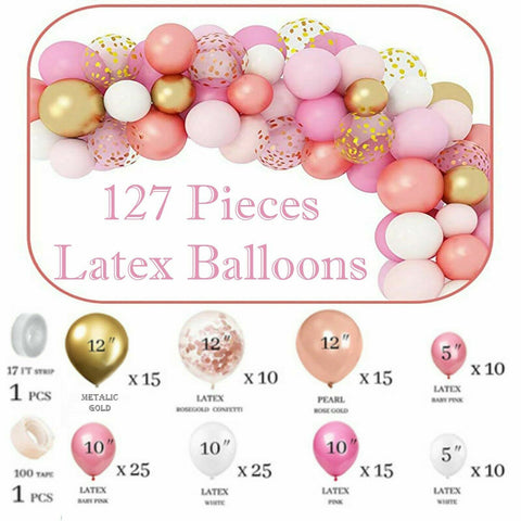 127 BALLOON ARCH KIT+ BALLOONS Garland Birthday Wedding Party Baby Shower Decor