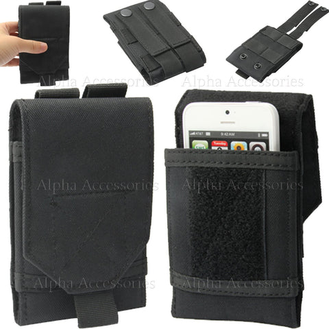 Universal Army Camo Case For Galaxy A12, A21, M51 Belt Hook Cover Pouch Holster