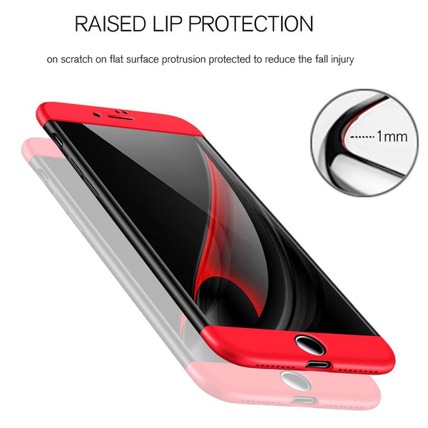 Case For iPhone 8 Plus, X XS 360° Shockproof Hybrid Ultra Thin Protective Cover