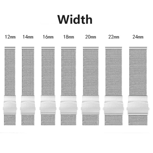 Milanese Mesh Watch Strap Band Stainless Steel Metal Quick Release 10mm - 24mm