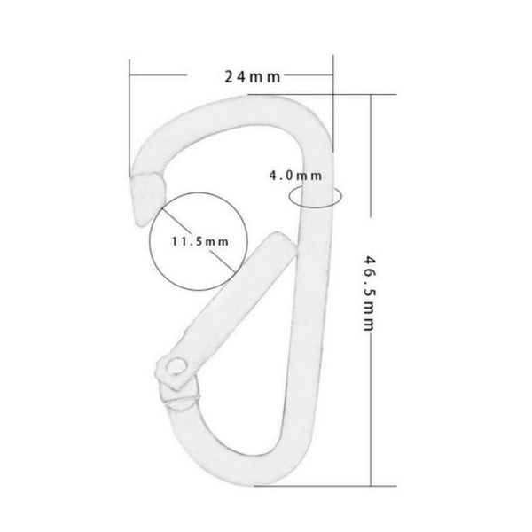 Carabiner Clip Snap Hook Small Key Ring Camping Sports Karabiner 20x 10x 5x - UK