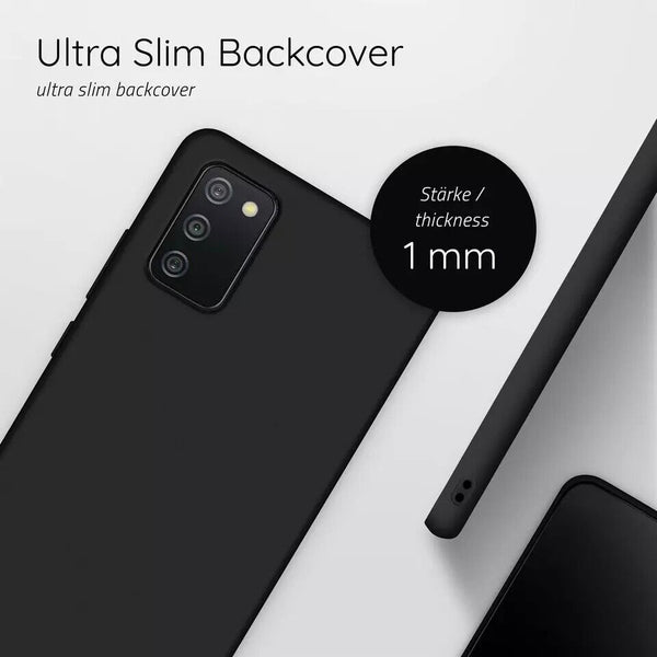 Case For Samsung Galaxy A02s 2020 Shockproof Matte TPU Soft Black Cover-UK