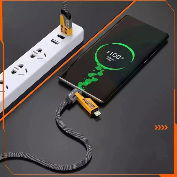 4 in 1 Multi USB PD Charger Charging Cable Cord For iPhone USB C Samsung Android