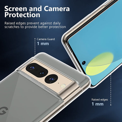 Clear Case For Google Pixel 7 7A 7 Pro Transparent TPU Soft Silicone Slim Cover