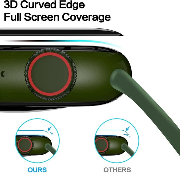 9D Screen Protector For Apple Watch 7 Film Tempered Glass 41mm 45mm