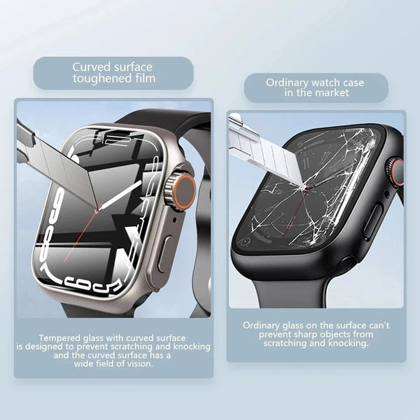 9D Screen Protector For Apple Watch 7 Film Tempered Glass 41mm 45mm