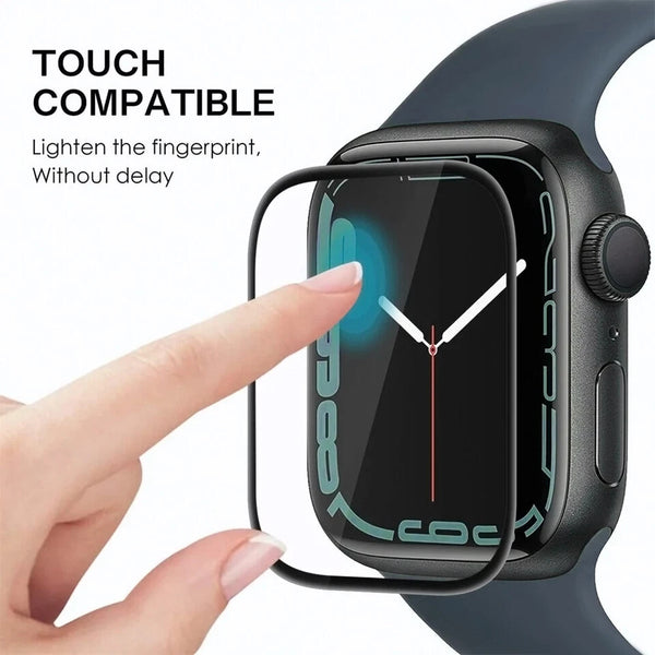 9D Screen Protector For Apple Watch 7 Film Tempered Glass 41mm 45mm