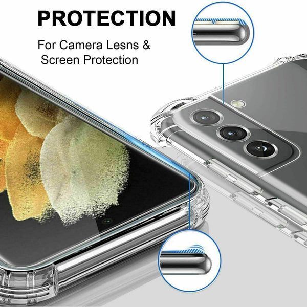 Shockproof Clear Bumper Thick Case For Galaxy S23 / S23+ / S23 Ultra Gel Cover