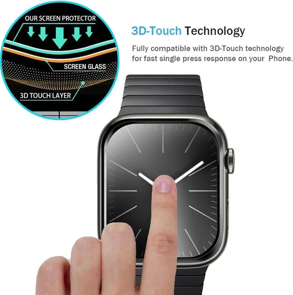9D Screen Protector For Apple Watch 7 8 9 Film Tempered Glass 41mm 45mm