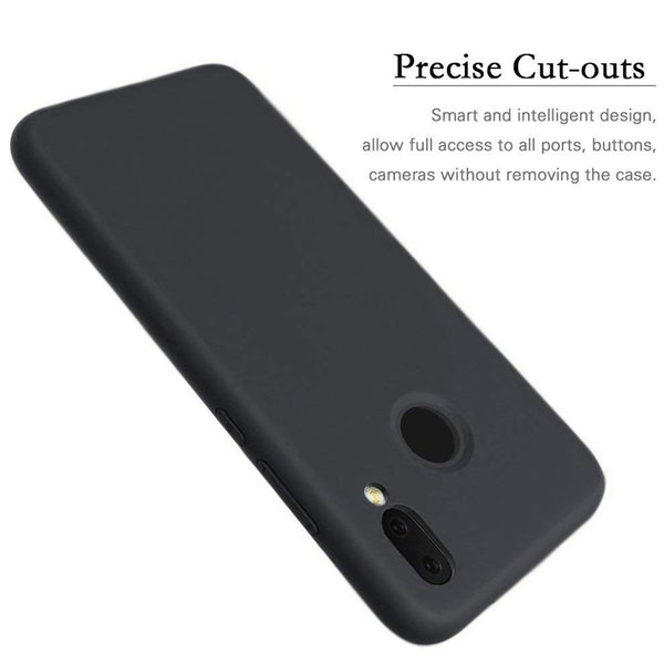 For Huawei P20 Lite Black Ultra Slim Soft Silicone TPU Matte Back Case Cover UK