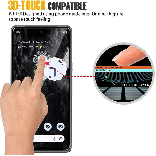 2 X Premium Genuine Tempered Glass For Google Pixel 7 7A Screen Protector