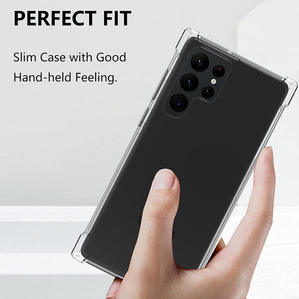 For Samsung Galaxy S22 Ultra Shockproof Case Bumper Soft TPU Clear Slim Cover