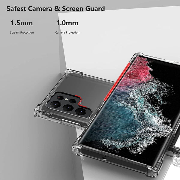 For Samsung Galaxy S22 Ultra Shockproof Case Bumper Soft TPU Clear Slim Cover