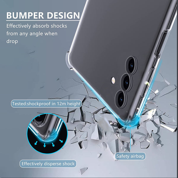 Ultra Thick Case For Galaxy A14 A34 A54 Ultra Shockproof Bumper Gel Cover