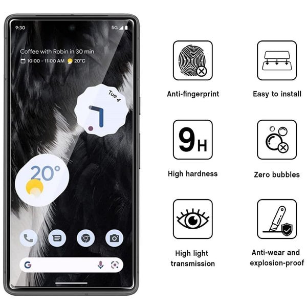 2 X Premium Genuine Tempered Glass For Google Pixel 6 6A Screen Protector