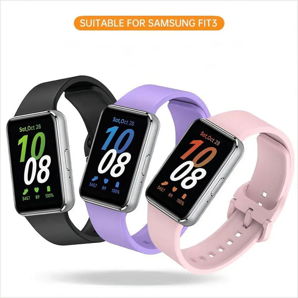 Strap For Samsung Galaxy Watch Fit 3 (SM-R390) Sport Soft Silicone Gel-UK