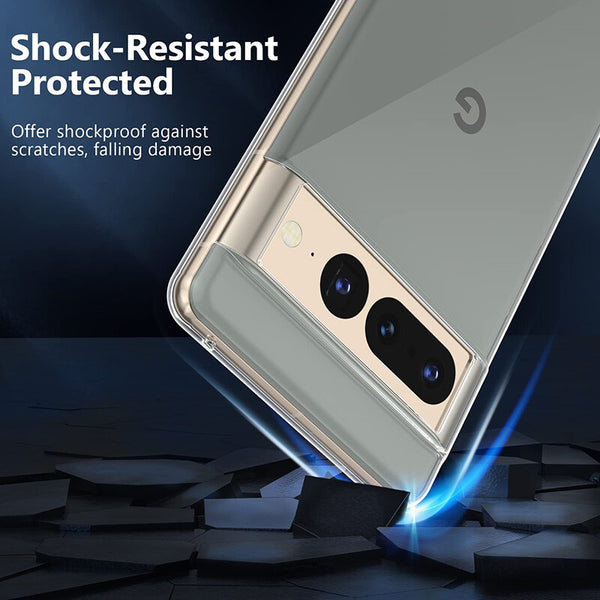 Clear Case For Google Pixel 7 Transparent TPU Soft Silicone Slim Cover -UK