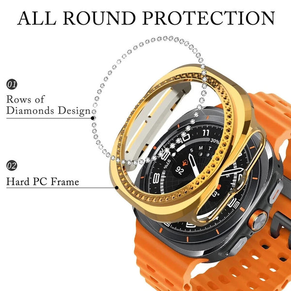 Bling Case For Samsung Galaxy Smart Watch Ultra 47mm Protective Diamond Cover