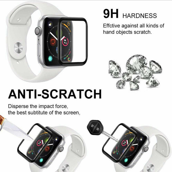 9D Screen Protector For Apple Watch Series 5 Tempered Glass 40mm/44mm UK