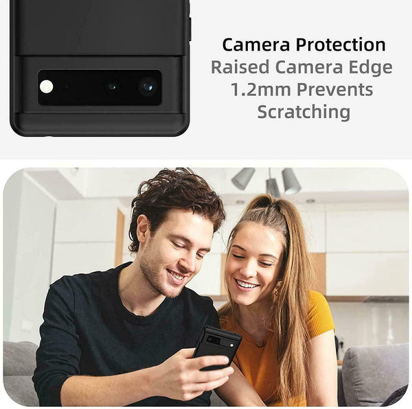 Case For Google Pixel 6 Pro Shockproof Slim Matte Black TPU Thin Soft Cover-UK