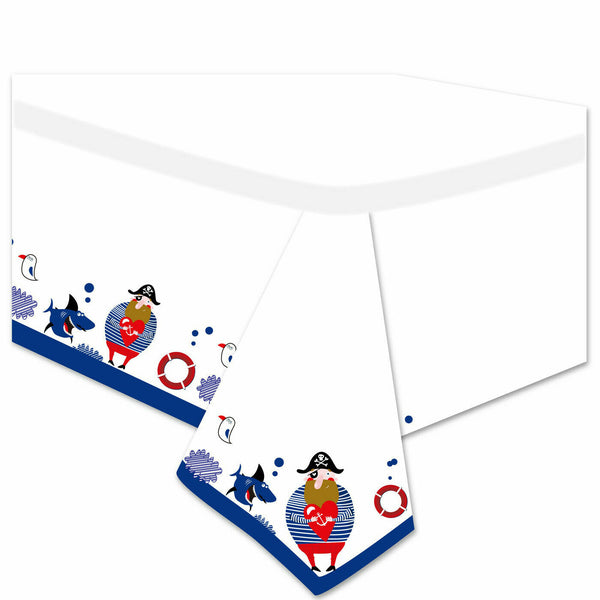 Pirate Theme Happy Birthday Decoration Banner Kids Tableware 16 Person Party Set