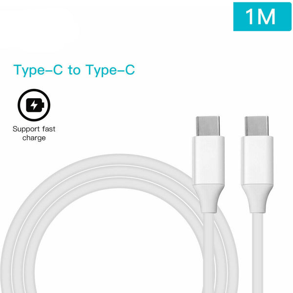 USB C To USB C Fast Charger PD 60W Dual Type C Charging Data Sync Cable 1M , 2M