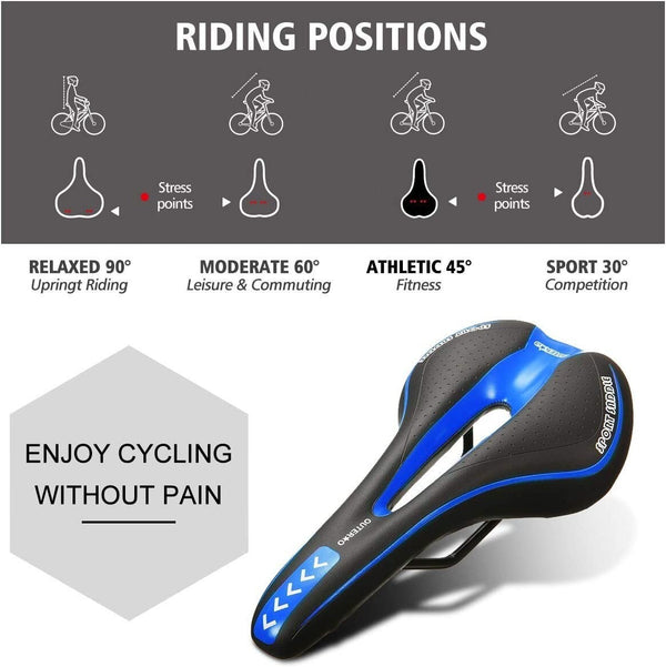 Bicycle Seat Comfortable MTB Saddle Cycling Seat Cushion Bike Seat Unisex UK