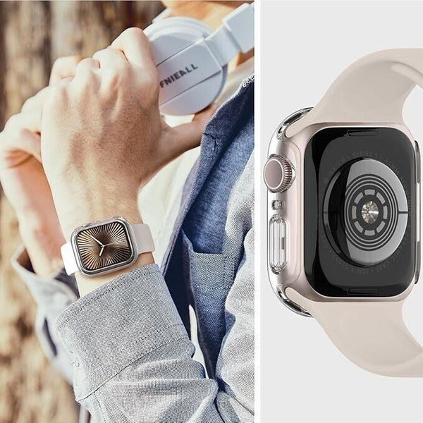 Case for Apple iWatch Series 10 Soft TPU Clear Case Screen Protector Cover