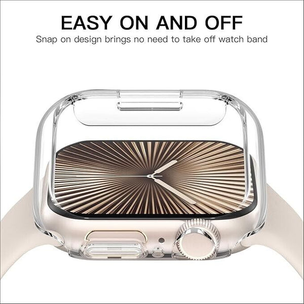 Case for Apple iWatch Series 10 Soft TPU Clear Case Screen Protector Cover