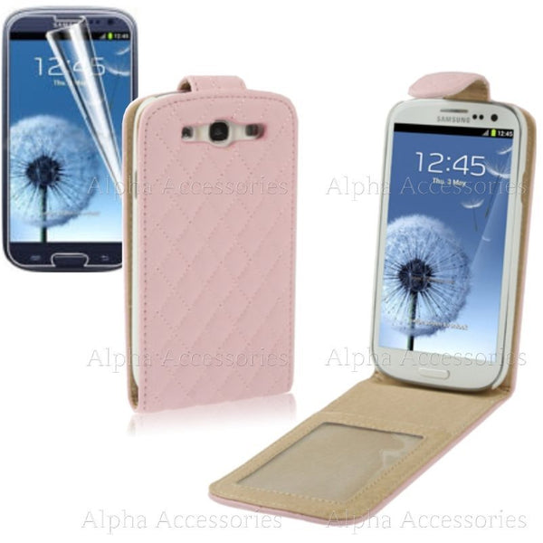 Case For Galaxy S3 SIII i9300 Synthetic Leather Flip Cover Magnetic Closure - UK