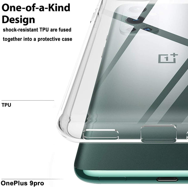 Ultra Slim Case For OnePlus 9, 9 Pro Transparent Soft TPU Gel Clear Back Cover
