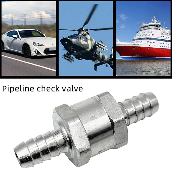6 8 10 12mm Aluminum One-way Non-return Check Valve Fuel Water Gas Air Vacuum-UK