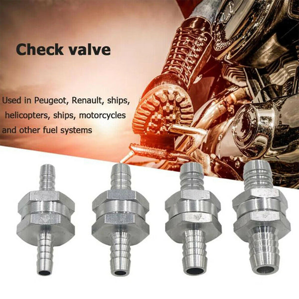 6 8 10 12mm Aluminum One-way Non-return Check Valve Fuel Water Gas Air Vacuum-UK