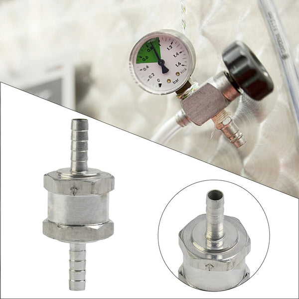 6 8 10 12mm Aluminum One-way Non-return Check Valve Fuel Water Gas Air Vacuum-UK