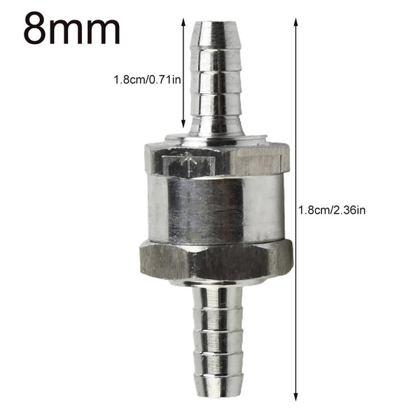 6 8 10 12mm Aluminum One-way Non-return Check Valve Fuel Water Gas Air Vacuum-UK