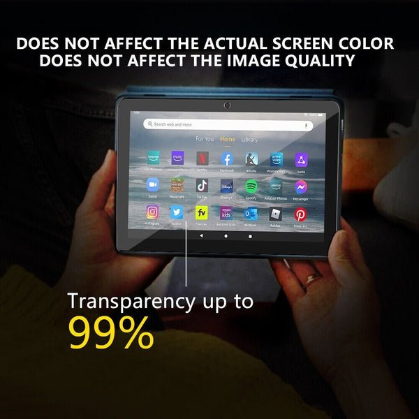 For New Amazon Fire 7 12th Gen 2022 Tempered Glass Screen Protector Cover