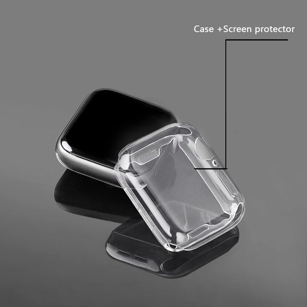 Case for Apple iWatch Series 9 Clear Thin TPU Case Screen Protector Cover - UK