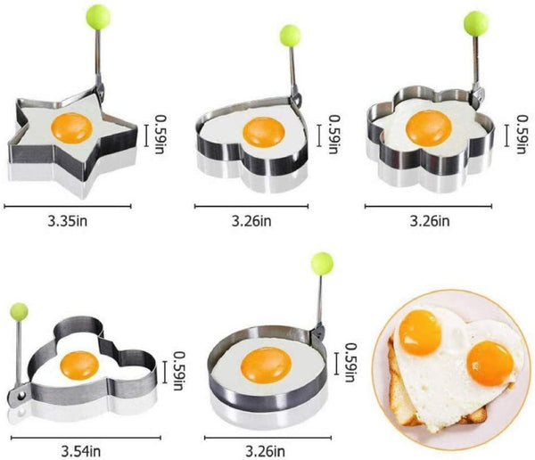 Stainless Steel Frying Pan Fried Egg Pancake Baking Shaper Cooking Ring Mold UK