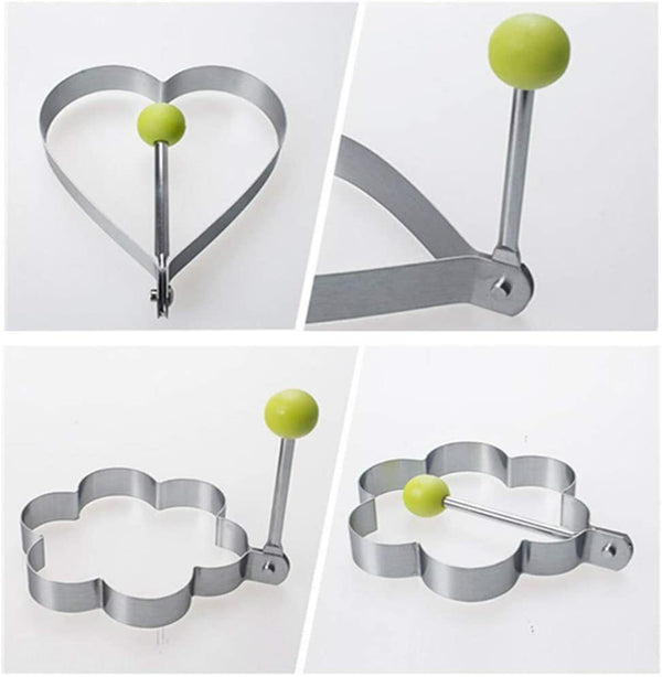 Stainless Steel Frying Pan Fried Egg Pancake Baking Shaper Cooking Ring Mold UK