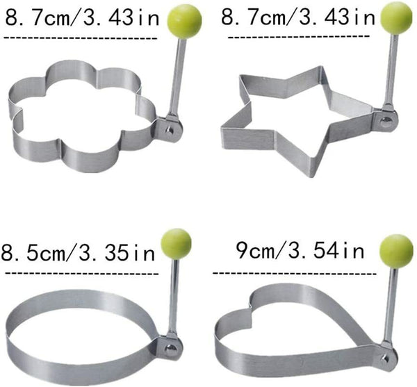 Stainless Steel Frying Pan Fried Egg Pancake Baking Shaper Cooking Ring Mold UK