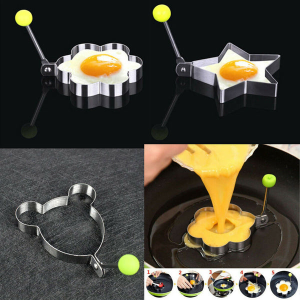 Stainless Steel Frying Pan Fried Egg Pancake Baking Shaper Cooking Ring Mold UK