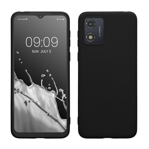 Case For Motorola Moto E13 Soft Silicone Shockproof TPU Matte Black Gel Cover-UK
