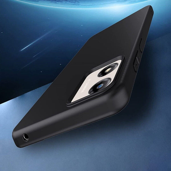 Case For Motorola Moto E13 Soft Silicone Shockproof TPU Matte Black Gel Cover-UK